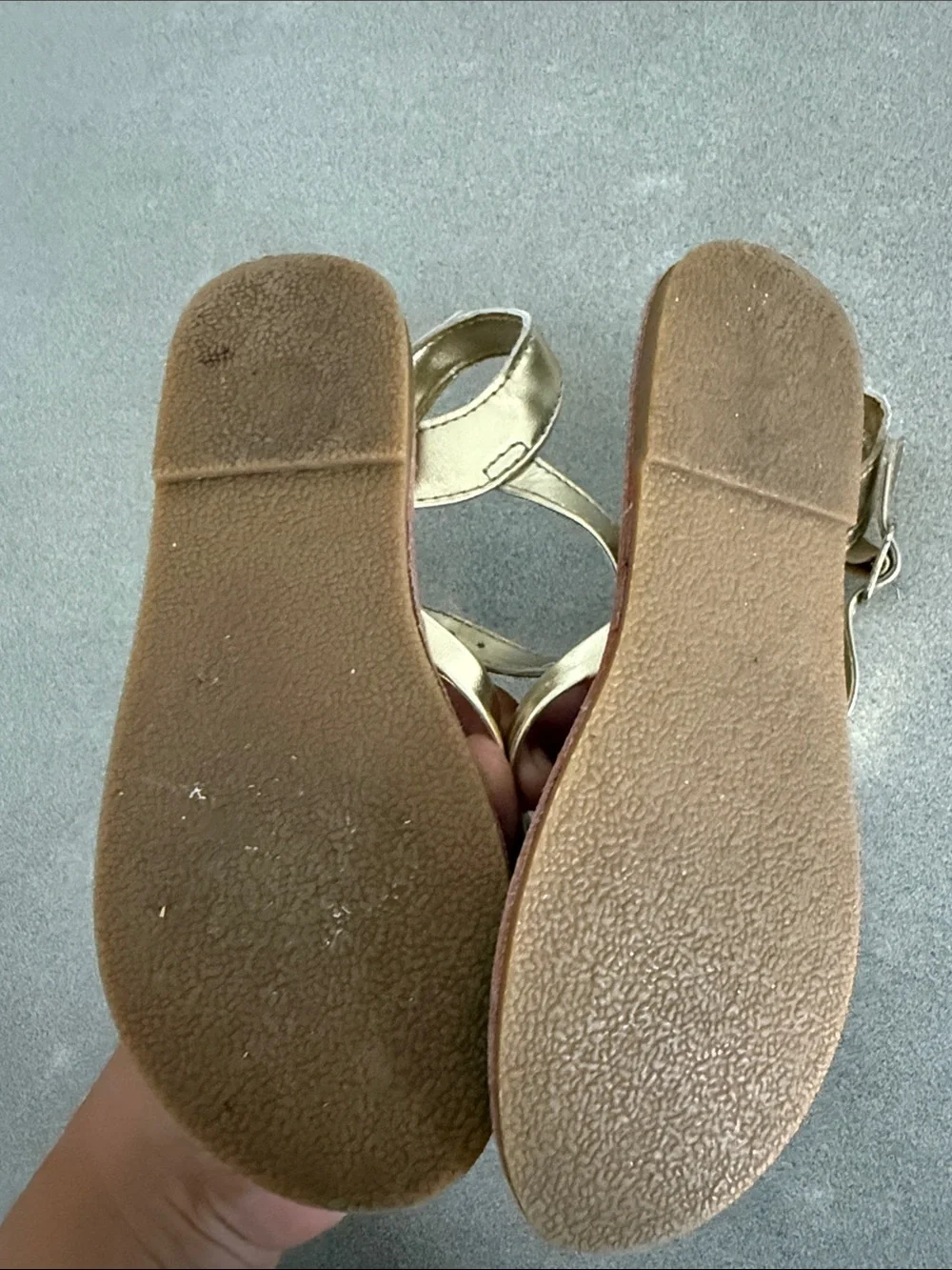Toddler Metallic Gold Strappy Sandals